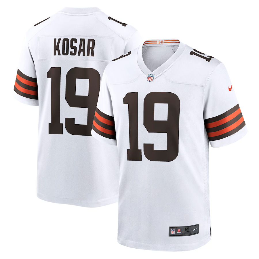 Men Cleveland Browns #19 Bernie Kosar Nike White Retired Player Game NFL Jersey->cleveland browns->NFL Jersey